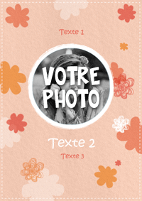 Carte fleurie avec photo