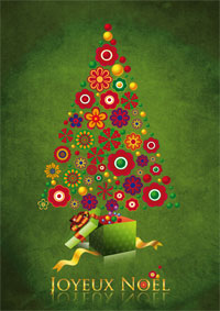 Le sapin fleuri vert espoir