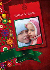 Jolie carte de Noël avec photo