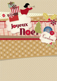 Scrapbooking de Noël, petit ange joyeux