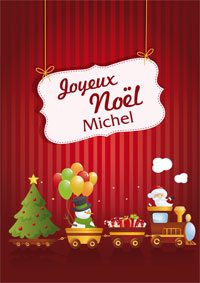 Petit train de Noël, enfants heureux