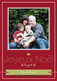 Carte de Noël avec votre photo