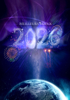 Feux d'artifice planétaire pour des voeux festifs