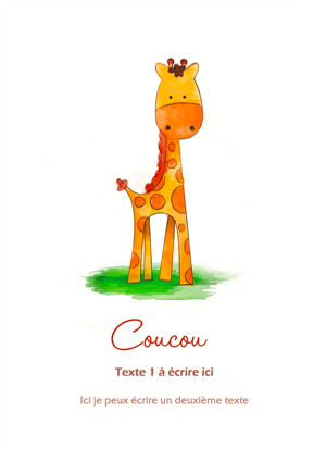 Coucou, petite girafe