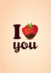 Carte gourmande I love you