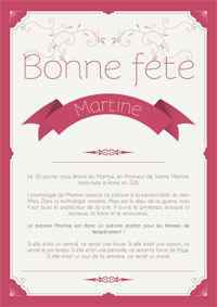 Bonne fête Martine