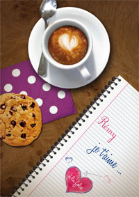 Carte papier goûter amoureux !