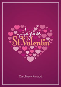 Carte joyeuse Saint valentin  mon coeur !