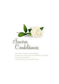 Sincères Condoléances