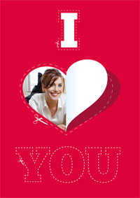 Carte I Love You à personnaliser avec sa photo !