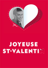 Carte Saint Valentin à personnaliser avec sa photo