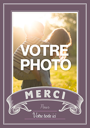 Merci avec photo et texte