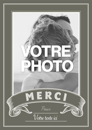 Merci avec photo et texte