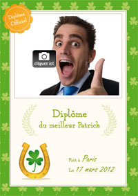 Diplôme du meilleur Patrick