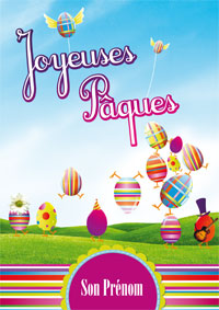 Joyeuses Pâques, oeufs joyeux