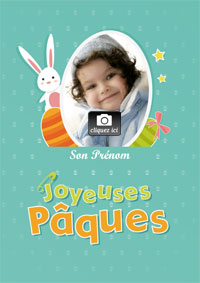 Carte de Pâques avec photo