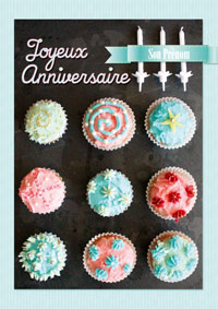 Carte pour un anniversaire gourmand