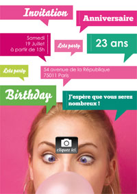Invitation Anniversaire