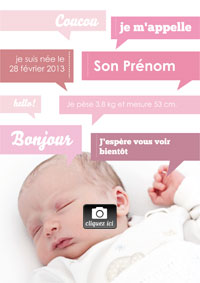 Faire part naissance