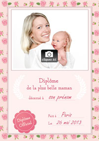 Diplôme de la plus belle maman