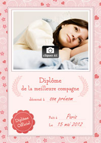 Diplôme de la Meilleure compagne