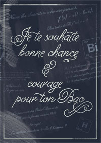 Bonne chance pour ton Bac