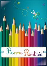 Bonne Rentrée, crayons de couleur