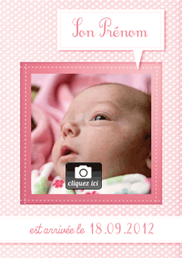 Faire-part de naissance, petite fille