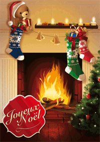 Carte de Joyeux Noël chaleureux