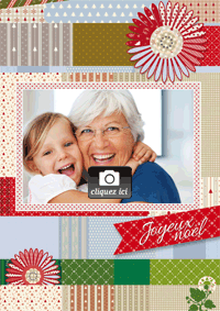 Carte papier Patchwork avec photo