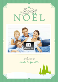 Votre photo sur cette carte de Noël
