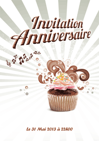 Invitation à un anniversaire gourmand