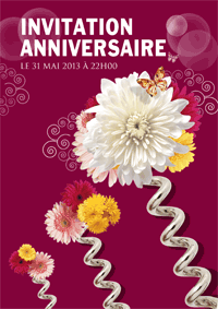 Invitation fleurie pour un anniversaire réussi