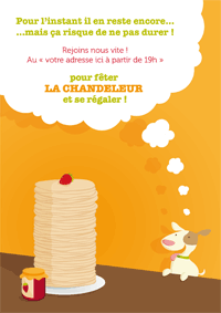 Invitation à se régaler de crêpes pour la Chandeleur