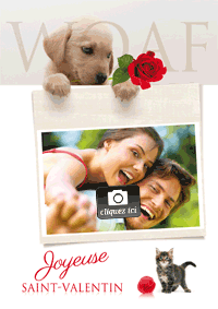 Une carte craquante pour souhaiter une joyeuse Saint-Valentin