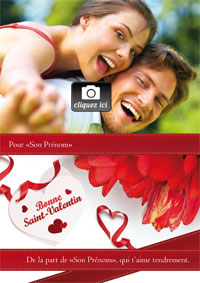 Bonne Saint Valentin, carte personnalisable