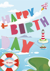 Happy Birthday, carte à personnaliser avec l'âge