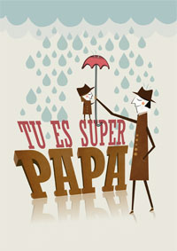 La carte papier d'un super papa
