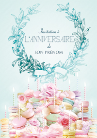 Invitation ambiance poudrée