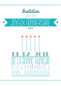 Invitation anniversaire
