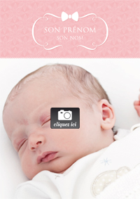 Faire-part avec la photo de Bébé