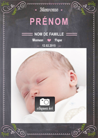 Faire part Bienvenue Bébé