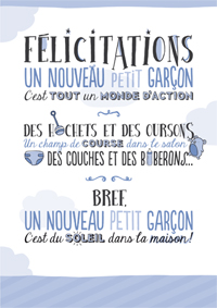 Félicitations pour ce beau garçon