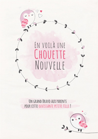 Félicitations pour cette jolie fille