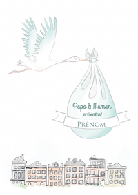 Faire-part cigogne