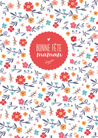 Carte fleurie pour les mamans