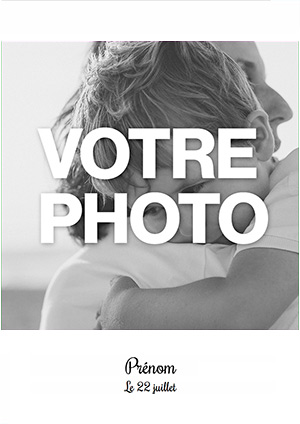 Carte texte et photo personnalisables