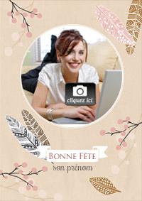 Plumes et baies, carte avec photo