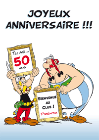 Carte d'anniversaire avec son âge