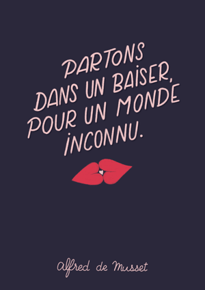 Partons dans un baiser…